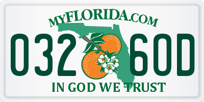 FL license plate 0326OD