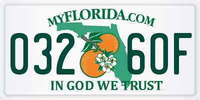 FL license plate 0326OF
