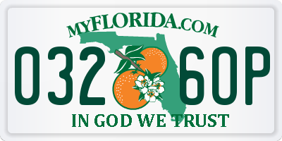FL license plate 0326OP