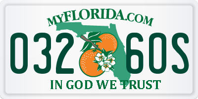 FL license plate 0326OS