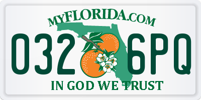 FL license plate 0326PQ