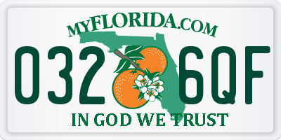 FL license plate 0326QF