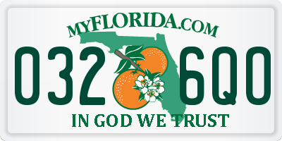 FL license plate 0326QO