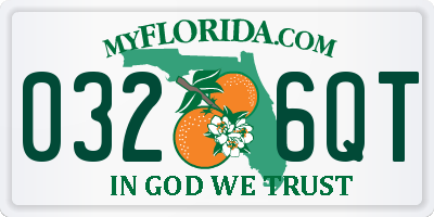 FL license plate 0326QT