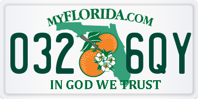 FL license plate 0326QY