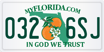 FL license plate 0326SJ