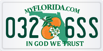 FL license plate 0326SS