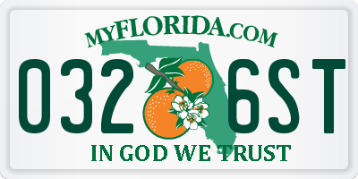 FL license plate 0326ST