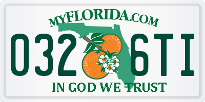 FL license plate 0326TI