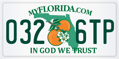 FL license plate 0326TP
