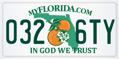 FL license plate 0326TY