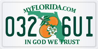 FL license plate 0326UI