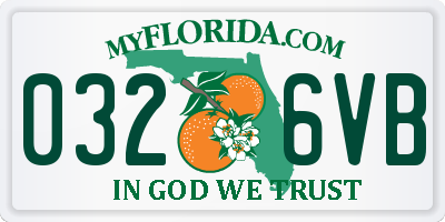 FL license plate 0326VB