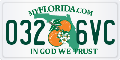 FL license plate 0326VC