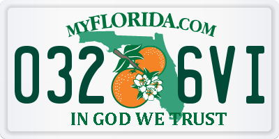 FL license plate 0326VI