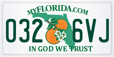FL license plate 0326VJ