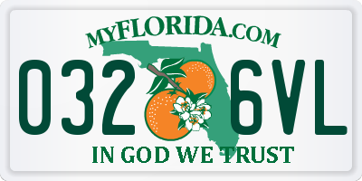 FL license plate 0326VL