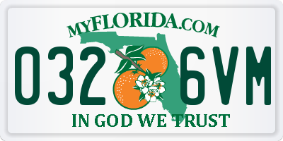 FL license plate 0326VM