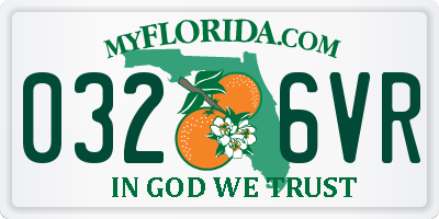 FL license plate 0326VR