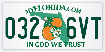 FL license plate 0326VT