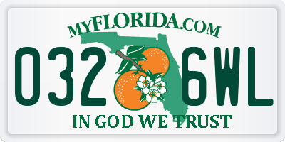 FL license plate 0326WL