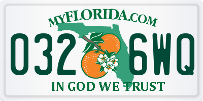 FL license plate 0326WQ