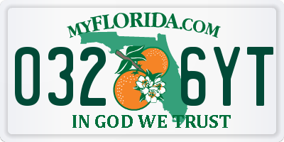 FL license plate 0326YT