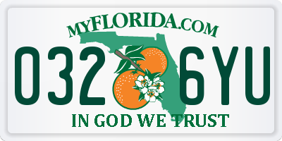 FL license plate 0326YU