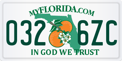 FL license plate 0326ZC