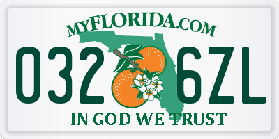 FL license plate 0326ZL