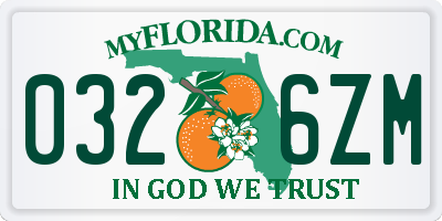 FL license plate 0326ZM
