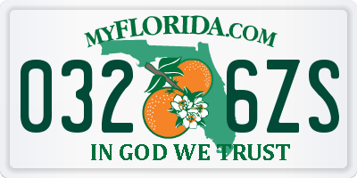 FL license plate 0326ZS