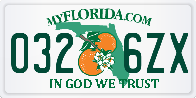 FL license plate 0326ZX