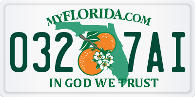 FL license plate 0327AI