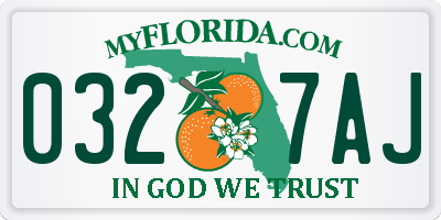 FL license plate 0327AJ
