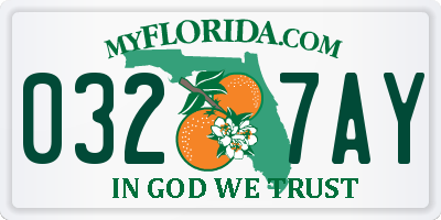 FL license plate 0327AY