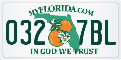 FL license plate 0327BL