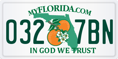 FL license plate 0327BN