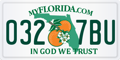 FL license plate 0327BU