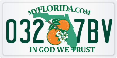 FL license plate 0327BV