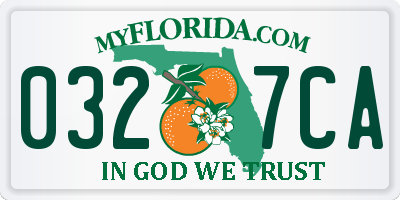 FL license plate 0327CA