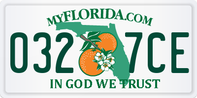 FL license plate 0327CE