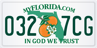 FL license plate 0327CG