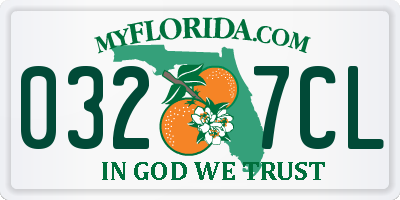 FL license plate 0327CL