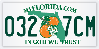 FL license plate 0327CM
