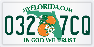 FL license plate 0327CQ