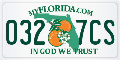 FL license plate 0327CS