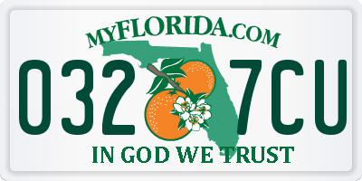 FL license plate 0327CU