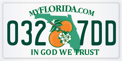 FL license plate 0327DD