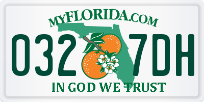 FL license plate 0327DH